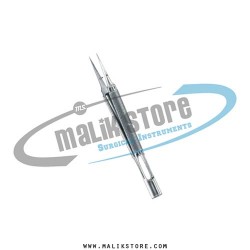 micro Forceps Curved serrated handle round