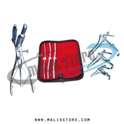 Hegar uterine dilator set 3 pieces 3-4, 5-6, 7-8, mathieu speculum, grave 3pcs