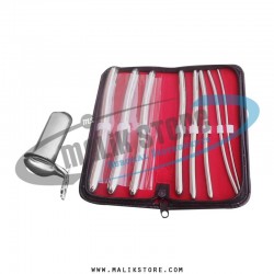 Hegar uterine dilator Set 8 pieces, collin large
